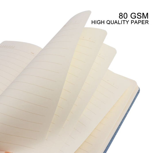 Single A5 96 Sheets Ruled PU Leather Hardcover Notebook with Elastic Closure