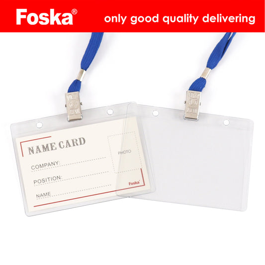 50 Sets of Name Badges with Black Lanyards