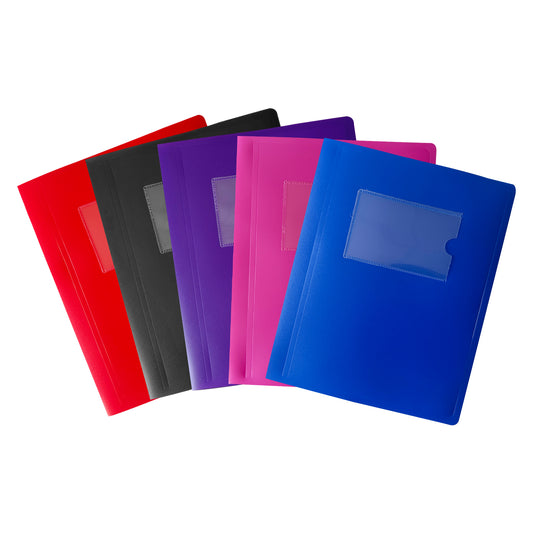 A5 Pink Flexible Cover 10 Pocket Display Book