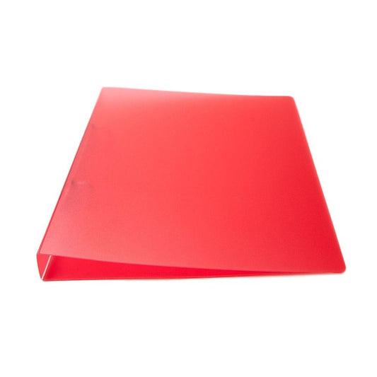 A4 Slim Red Translucent Ringbinder