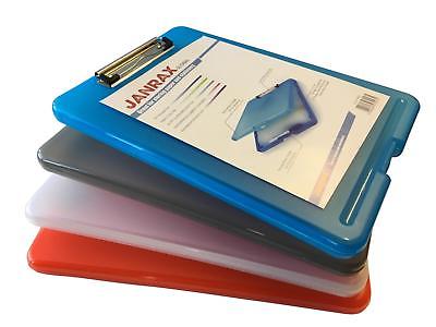 Pack of 8 Assorted Colour A4 Clipboard Box Files