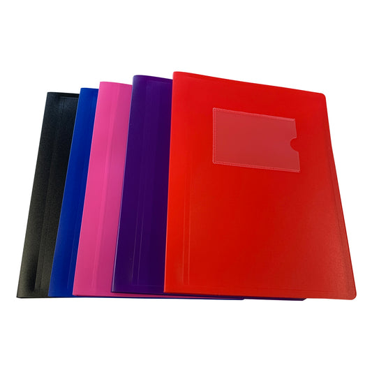 A5 Pink Flexible Cover 20 Pocket Display Book
