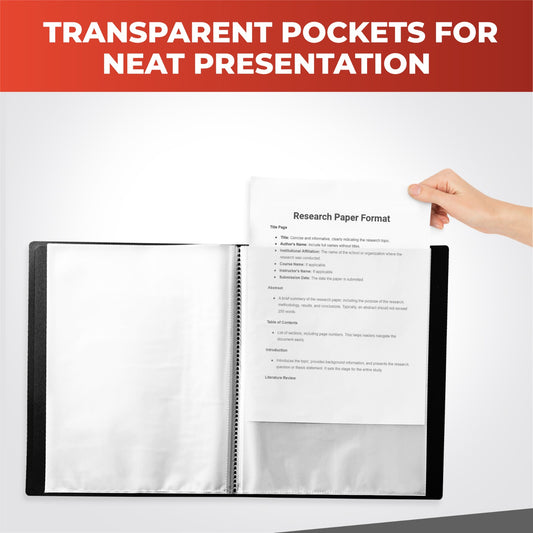 A4 Pink Flexible Cover 80 Pocket Display Book