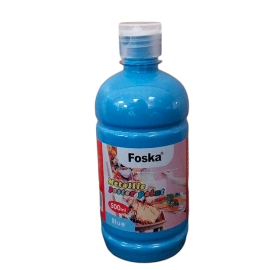 500ml Blue Metallic Poster Paint