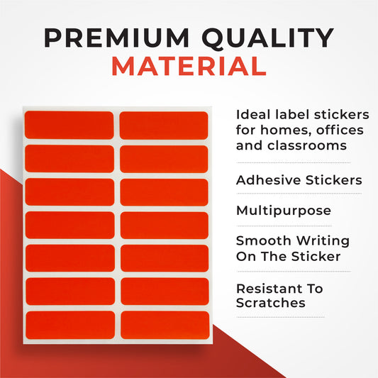 Pack of 98 Blue 12x38mm Rectangular Labels - Adhesive Stickers
