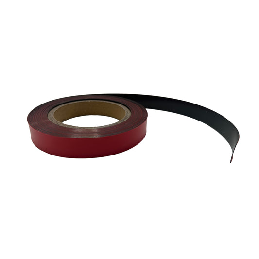 10m Red Magnetic Strip Roll with Dry Wipe Clean Finish