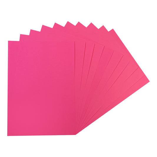 Pack of 100 A4 Fluorescent Fuchsia Pink Coloured Paper 75gsm Sheets