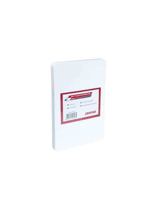 Pack of 12 6x4" Dry Wipe Whiteboards - Presentation Card Size
