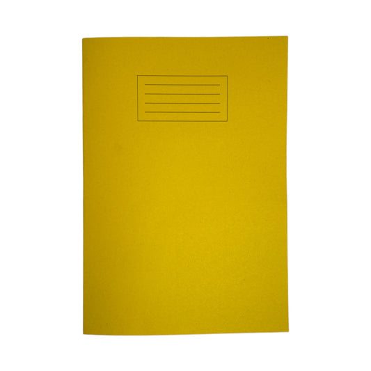 Janrax A4 Yellow 80 Page Blank Paper Exercise Book WF Paper with 225gsm Manilla Cover