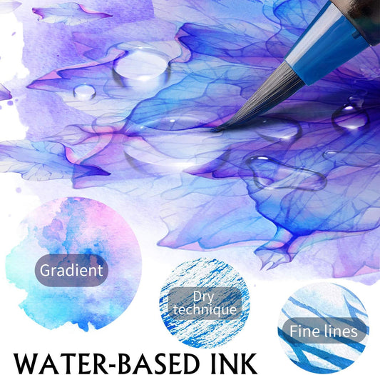 Pack of 20 Washable Water Colour Brush Tip Pens
