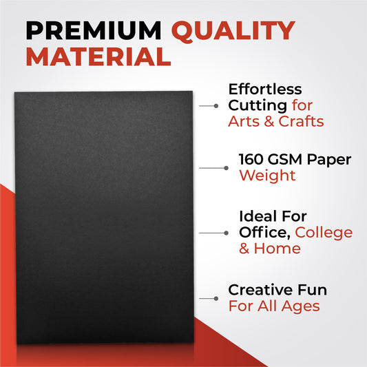 Pack of 50 A4 Grey Coloured Card 160gsm Sheets
