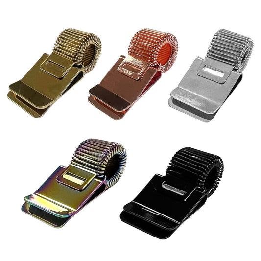 Black Metal Pen Holder Clip for Notebooks and Clipboards