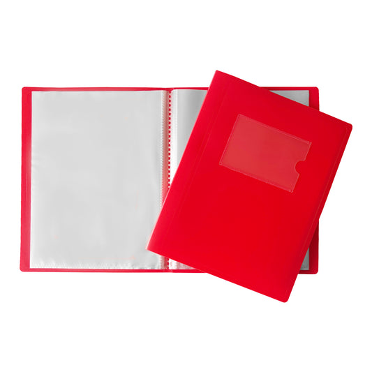 A5 Red Flexible Cover 40 Pocket Display Book
