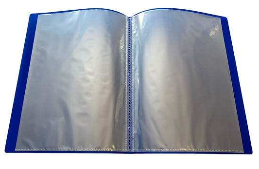 A4 Blue Flexible Cover 10 Pocket Display Book