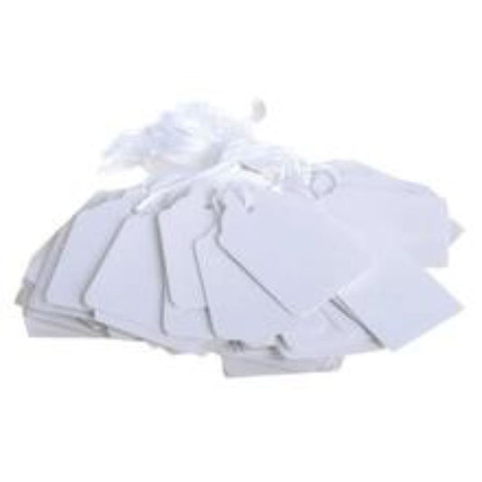 Box of 1000 White Merchandise Tags 44mm x 29mm