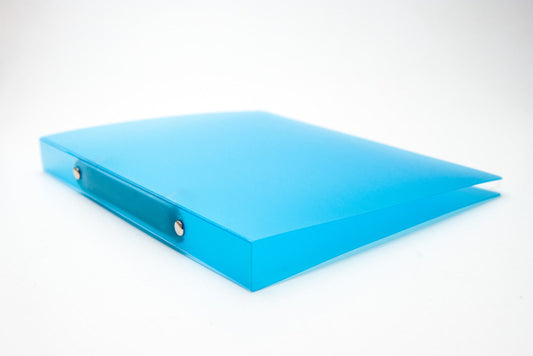 A4 Slim Blue Translucent Ringbinder