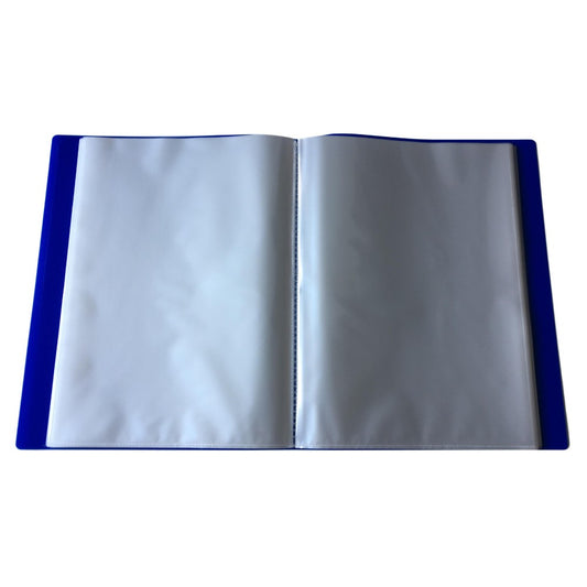 A4 Blue Flexible Cover 100 Pocket Display Book