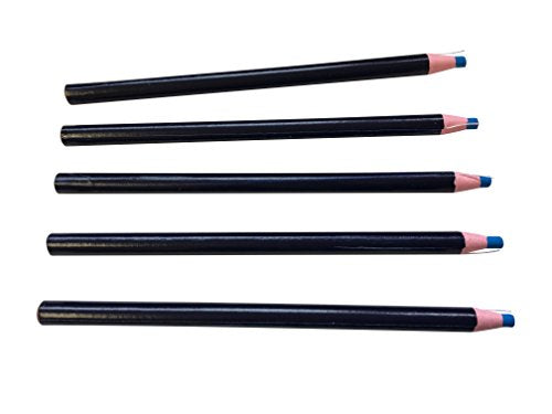 Pack of 12 Blue Chinagraph Pencils by Janrax - Peel Off China Markers
