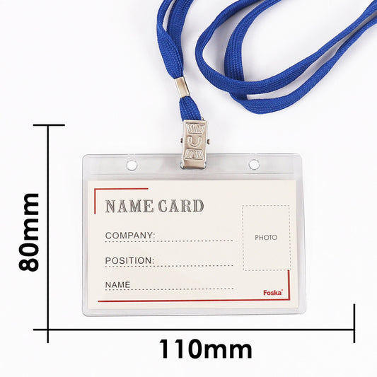 50 Sets of Name Badges with Green Lanyards
