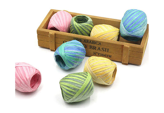 Pack of 2 2cm x 10m Two Colours Paper Rope Reels
