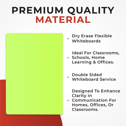 Pack of 12 A3 Assorted Coloured Whiteboards with 12 White Board Marker Pens