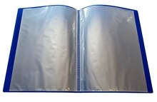 A4 Blue Flexible Cover 10 Pocket Display Book