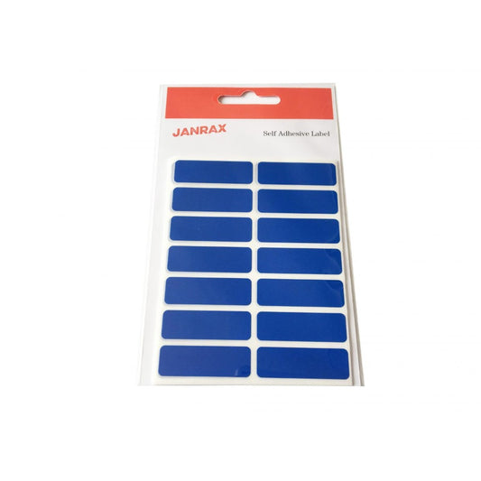 Pack of 98 Blue 12x38mm Rectangular Labels - Adhesive Stickers