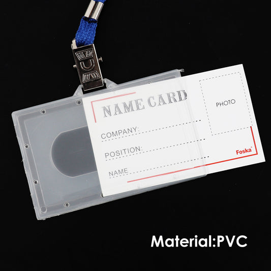 50 Sets of 92x59mm Name Badges with Blue Lanyards