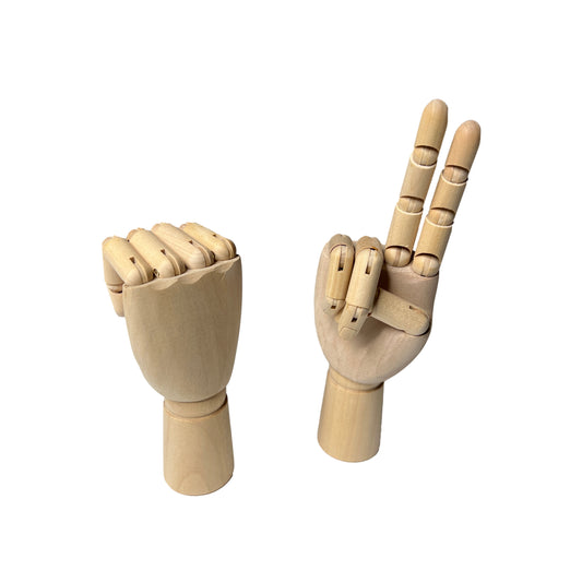Small Wooden Left Hand Manikin 18cm (7")