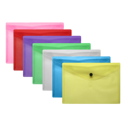 Pack of 12 Janrax A5 Purple Document Wallets