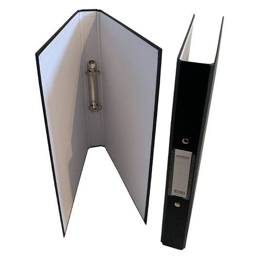 A4 Black Paper Over Board Ring Binder by Janrax