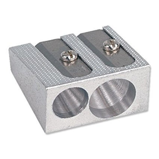 Pack of 12 Janrax Two Hole Metal Pencil Sharpeners