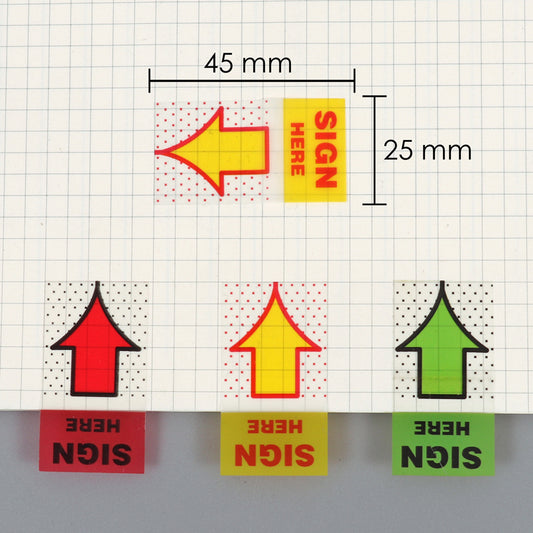Pack of 100 "Sign Here" Sticky Index