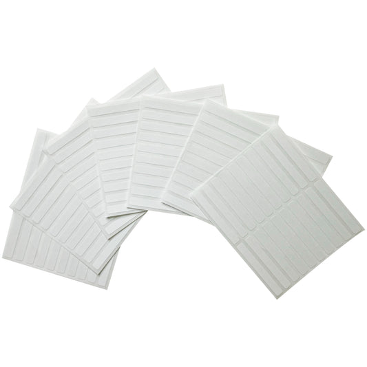 Pack of 120 White 6x50mm Rectangular Labels - Adhesive Stickers