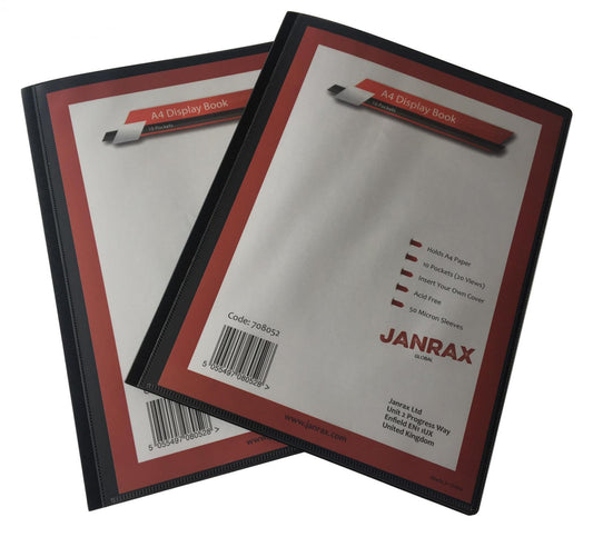 Janrax A4 Presentation Display Book 10 Pockets (20 Views)