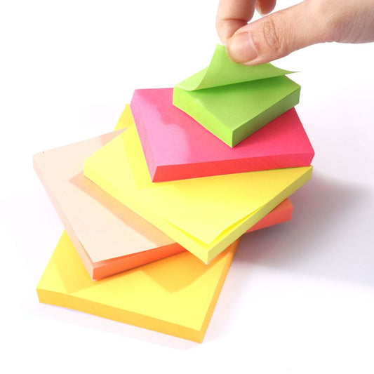 100 Sheets Fluorescent Light Pink Color Sticky Notes 75x50mm 