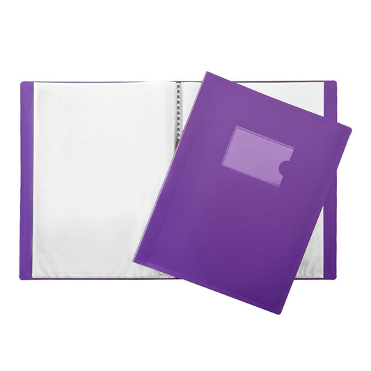 A4 Purple Flexible Cover 40 Pocket Display Book