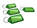 Pack of 50 Large Green Identity Tag Key Rings - Sliding Fob Keyrings Coloured