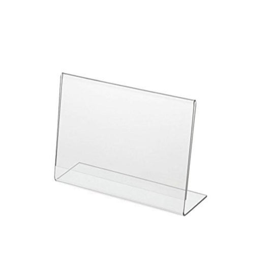 Pack of 10 Horizontal 6x4inch L Shape Acrylic Photo Frame - Sign Holder - ACR46H