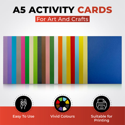 Pack of 50 A5 Ivory Coloured Card 160gsm Sheets