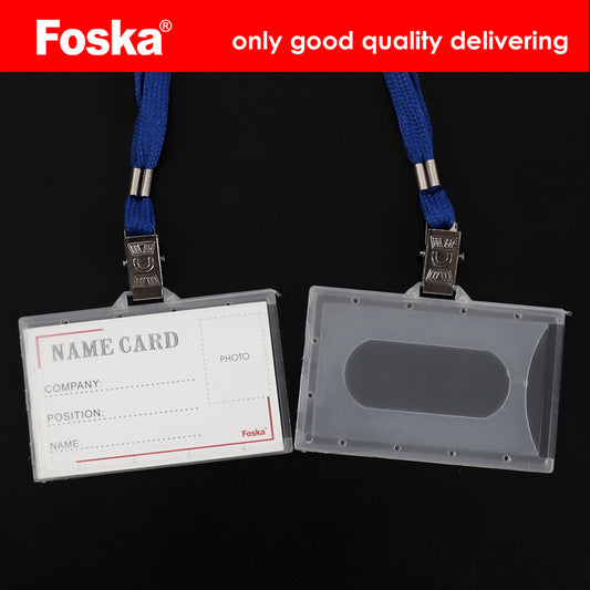 50 Sets of 92x59mm Name Badges with Blue Lanyards