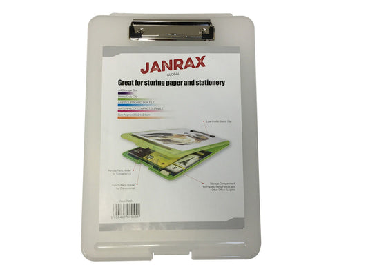 A4 Clear Clipboard Box File - Storage Filing Case