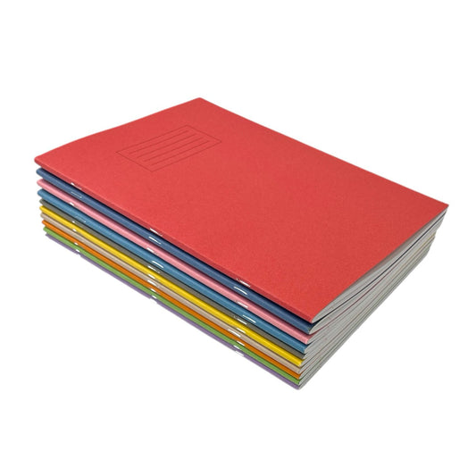 Janrax A4 Light Blue 80 Page Feint Ruled with Margin Exercise Book WF Paper with 225gsm Manilla Cover