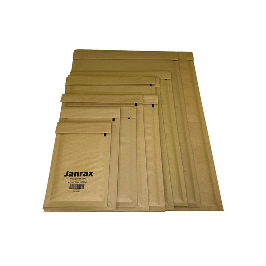 Bubble Lined Size 3/F Padded Brown Postal Envelope by Janrax